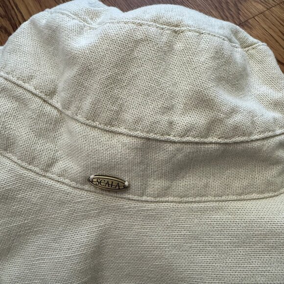 Scala Collezione Cotton Canvas Wide-Brim Sun Hat Size Small - Picture 5 of 5